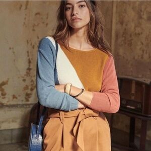 Sezane Matthias Colorblock Sweater